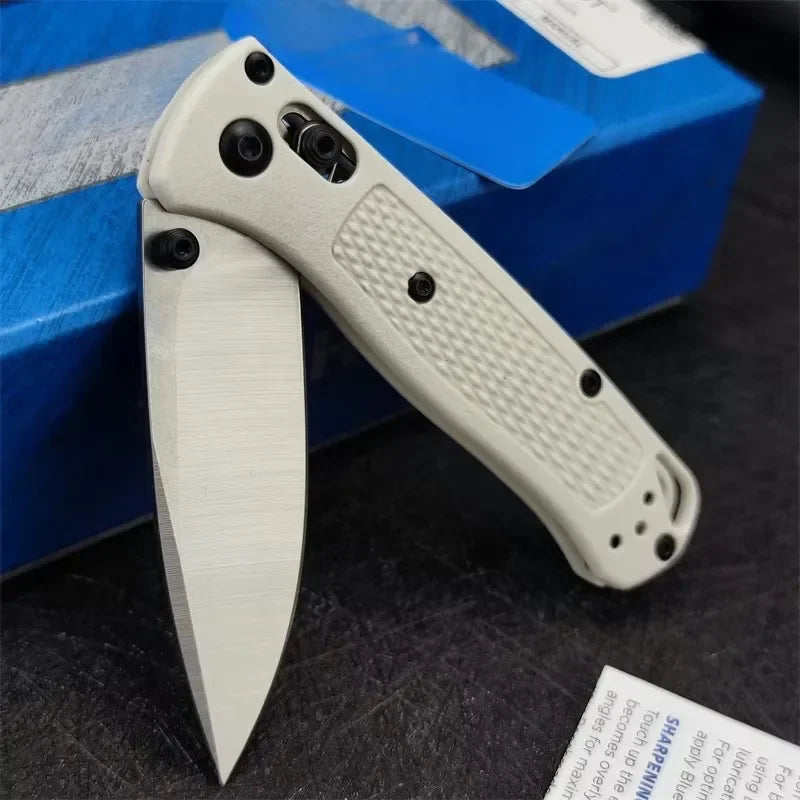 BM 533-3 MINI Bugout Nylon Wave Fibre Handle Axis Lock Folding Outdoor Pocket Knife EDC Camping Hunting Tools