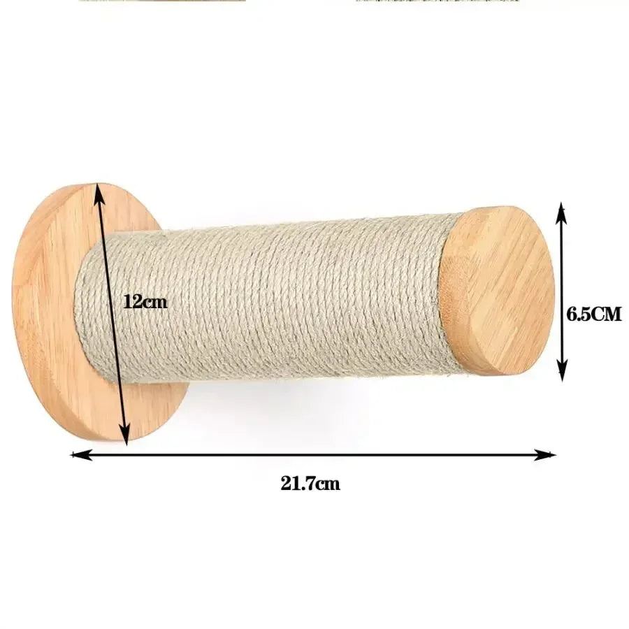 1 Piece Wall Mounted Cat Hammock Cat Jumping Platform for Rest with Scratching Post for Climbing and Grinding Claws Cat Supplies