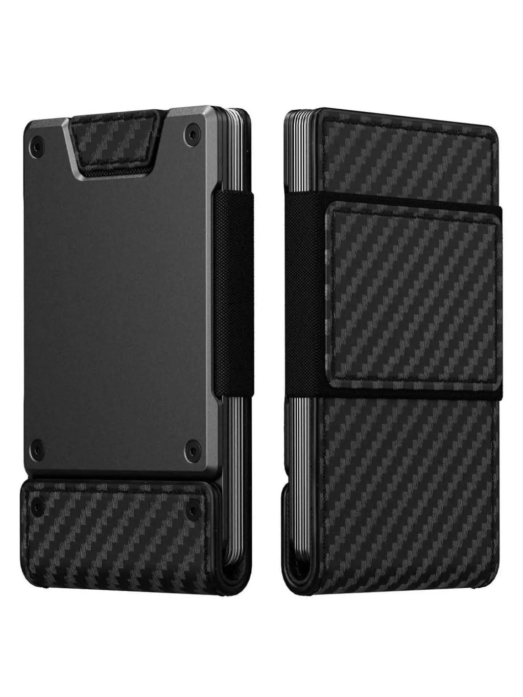 Luxury Leather Wallet Men Wallet RFID Blocking Card Holder with Opening and closing pull-out type Wallet for Men Metal Wallet