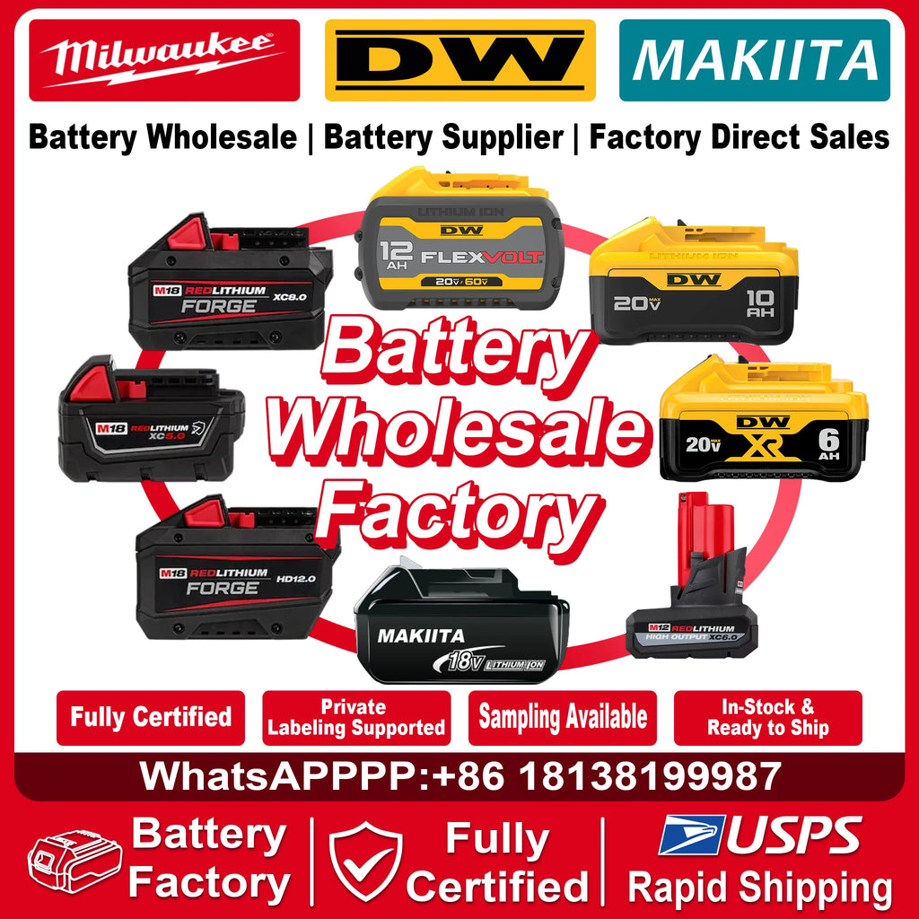 M18-6.0 100% original 2 PCS 18V Milwaukee brand 48-11-1860 6.0 AH Batteries M18 XC18 48-11-1860 New In Pack portable tools
