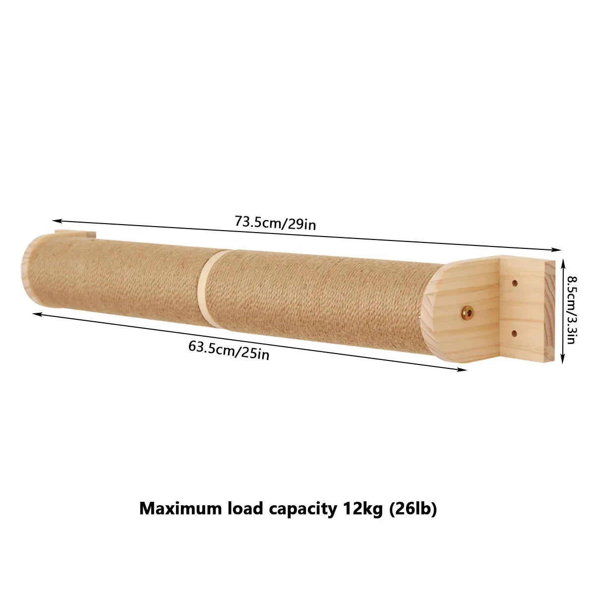 1 Piece Wall Mounted Cat Hammock Cat Jumping Platform for Rest with Scratching Post for Climbing and Grinding Claws Cat Supplies