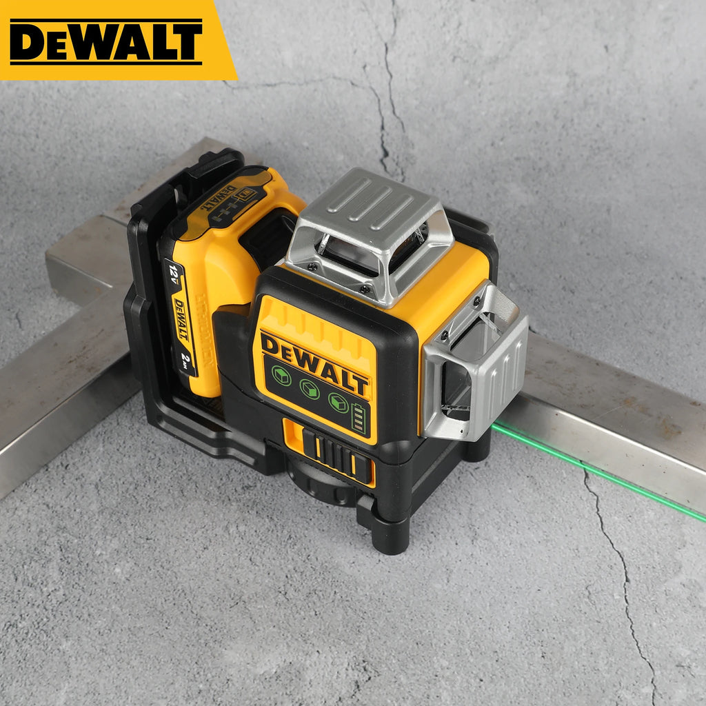 DEWALT DW089LG 12 - Line Green Beam Laser Level - 360° 3 - Side Coverage, 12V Li - Ion for Versatile Jobsite Tasks