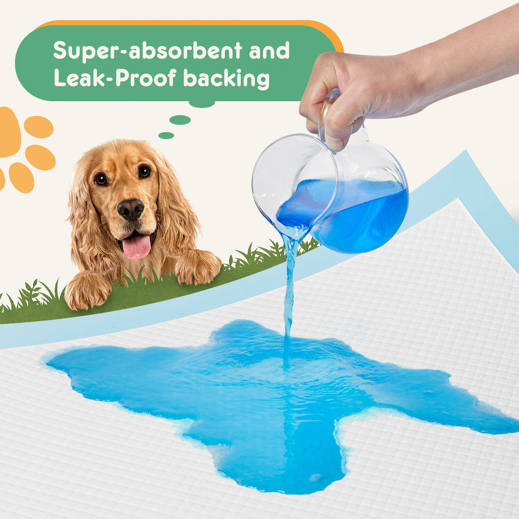 150 Count 22' X 22' Super Absorbency Disposable Underpads Leakproof Quick Drying Disposable Pads for Dogs Puppy Cat Pee Pads