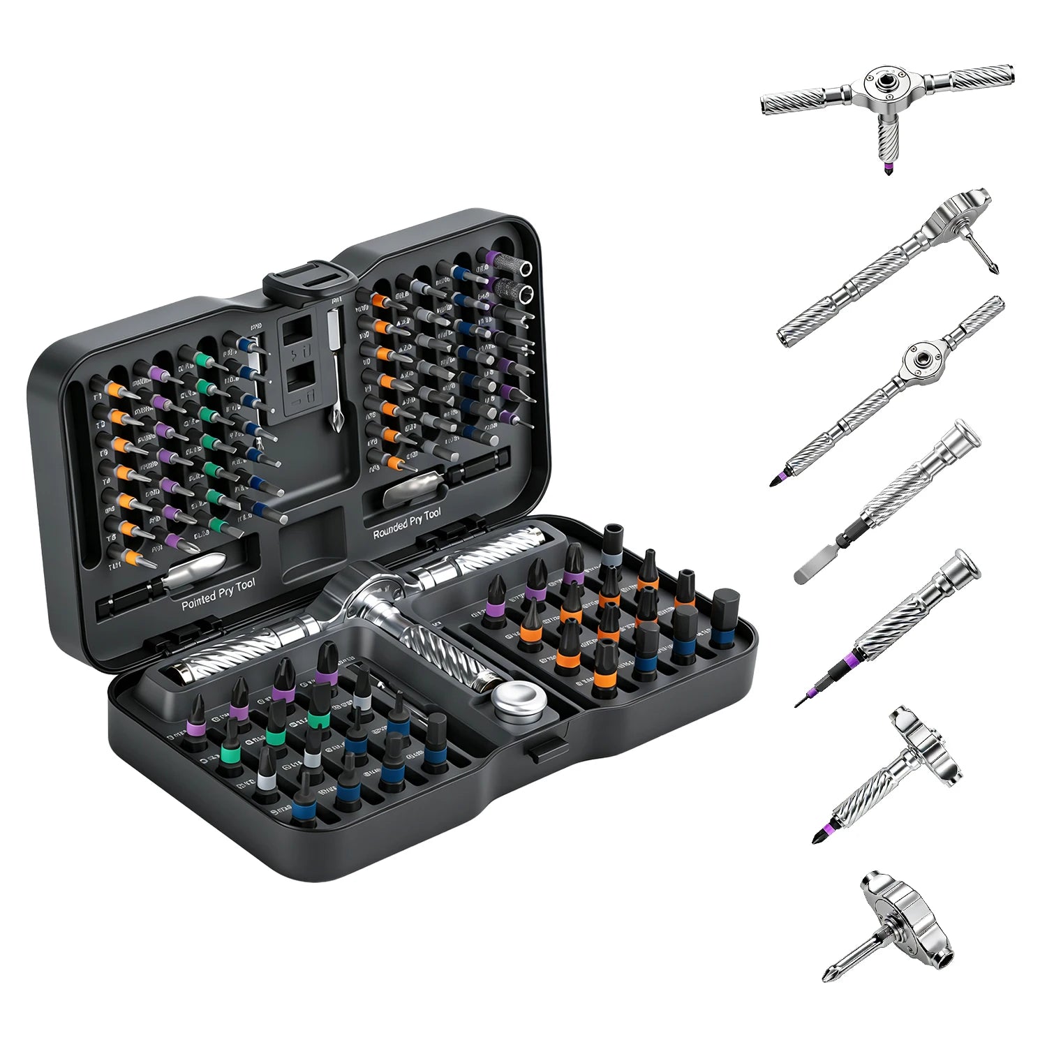 100in1 Multifunction Ratchet Screwdriver Set Multi Magnetic Bits Mini Repair Tool Kit Household Tool For PC & Desk Etc.