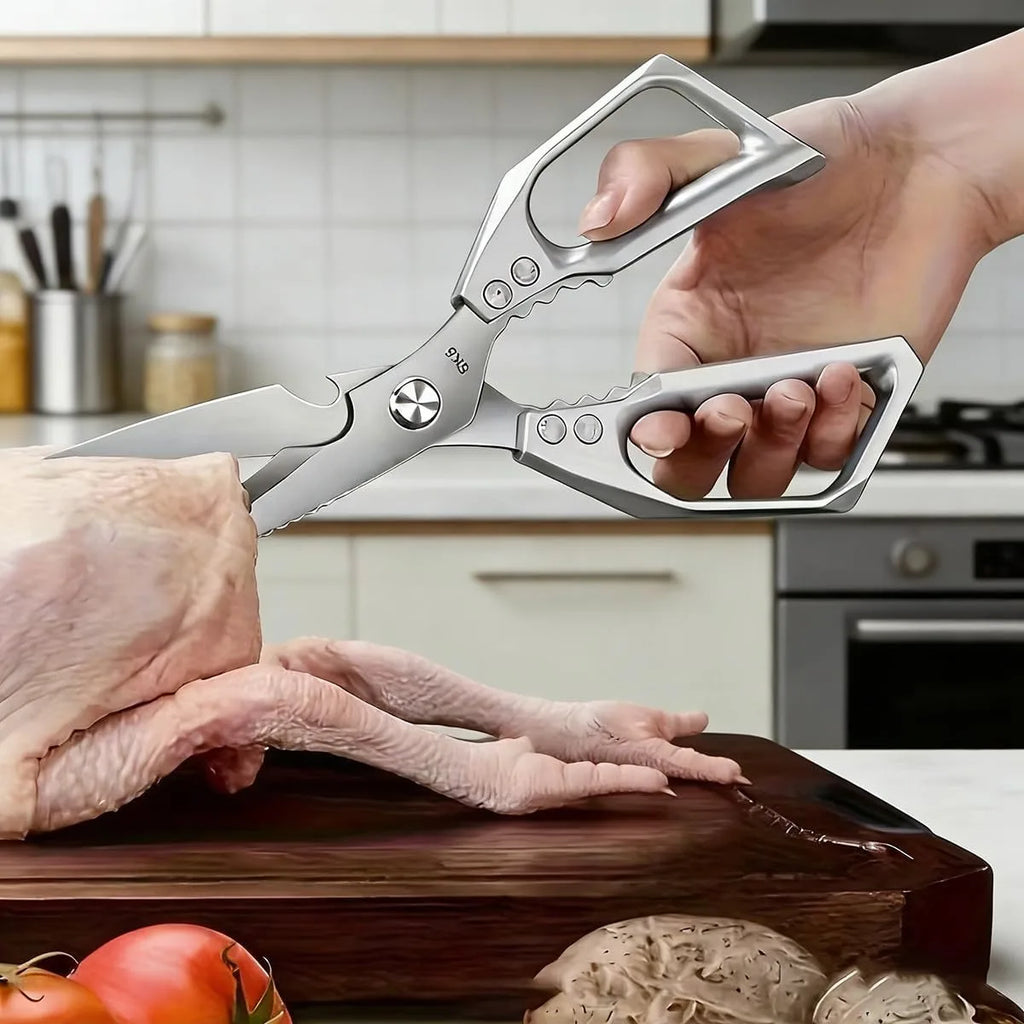 Professional Kitchen Shears Food-Grade SK5 Stainless Steel