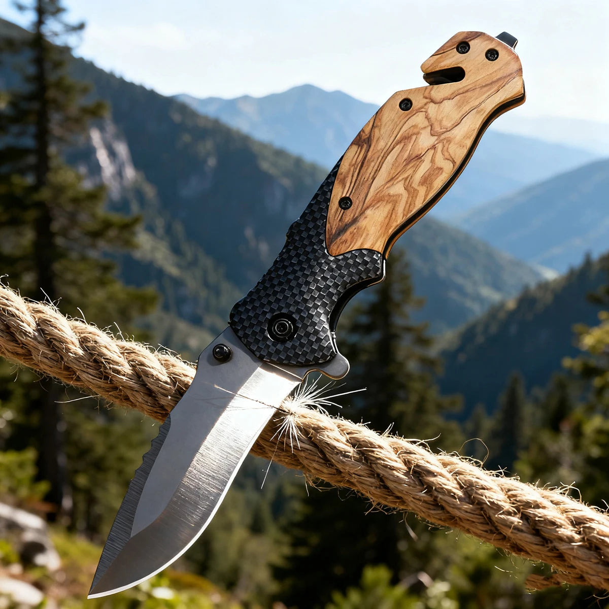 Multifunctional All Steel Portable Folding Knife Outdoor Tactical Camping Survival Hunting  Knife