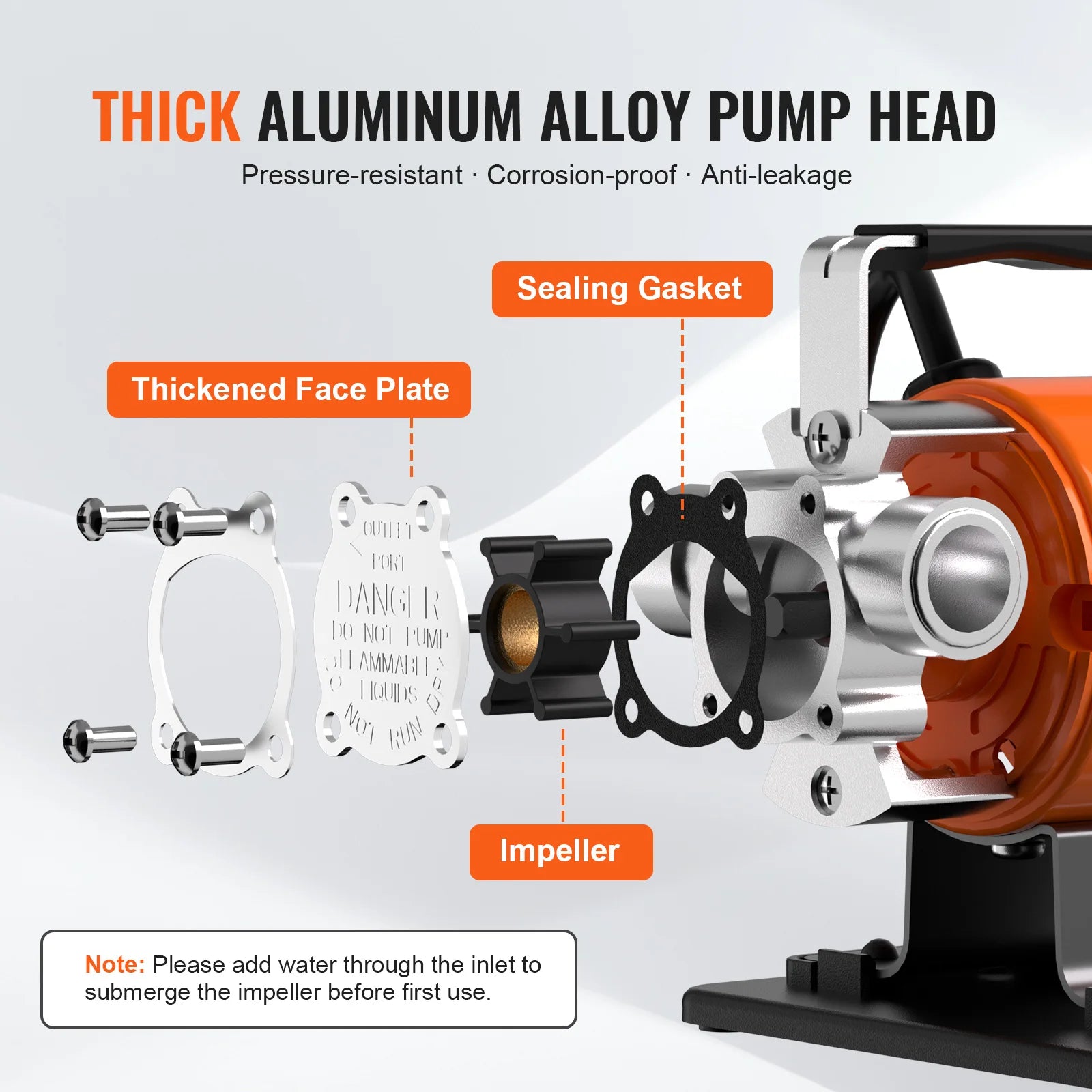 Water Transfer Pump 120V AC 360GPH 1/10 HP Portable Electric Utility Pump for Garden, Rain Barrel, Pool, Pond, Aquarium