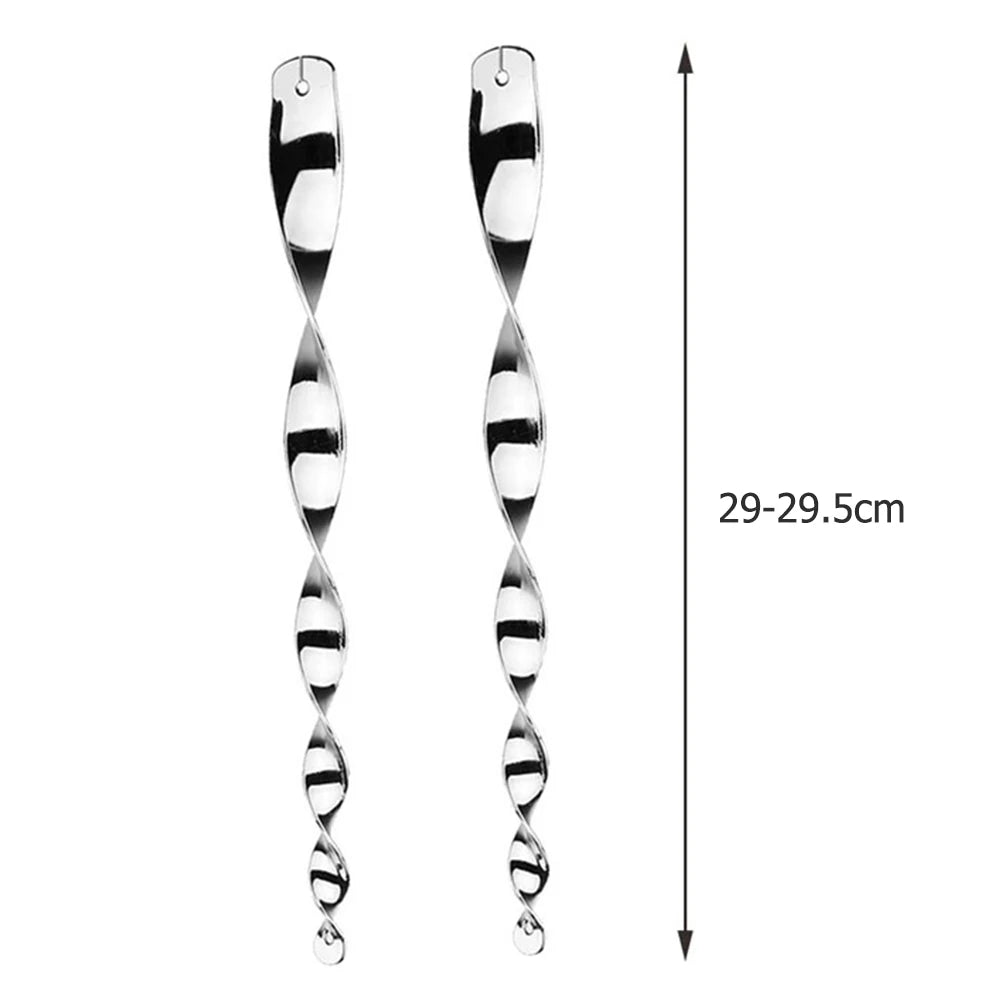 12x Bird Repellent Rotating Scare Rod Reflective Spiral Deterrent Control Device