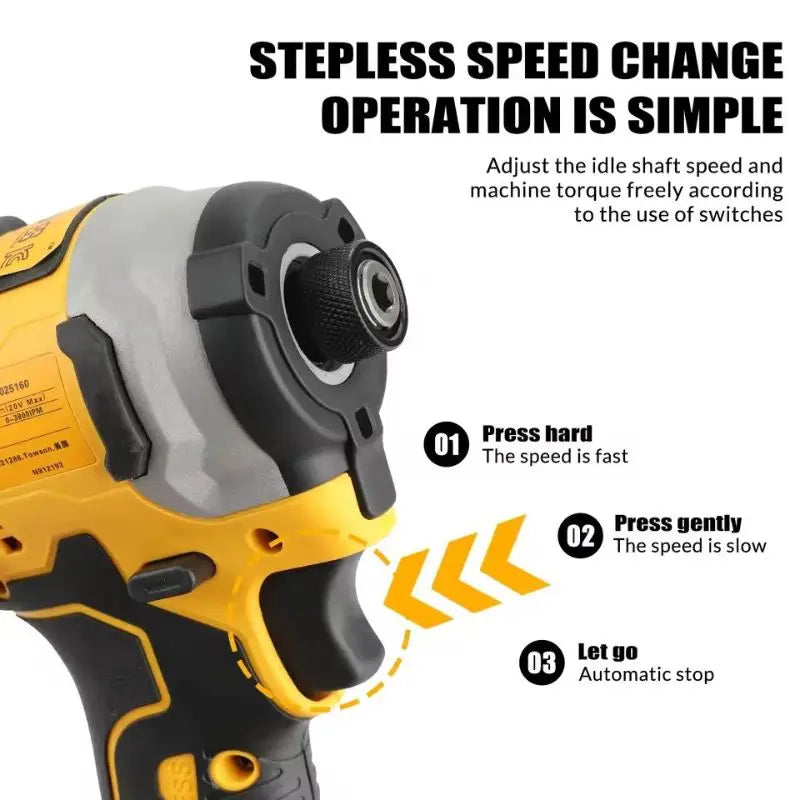 DEWALT DCF850 20V Impact Drill Brushless Motor 205Nm Variable Speed Electric Screwdriver Woodworking Driver Bare Tool power tool