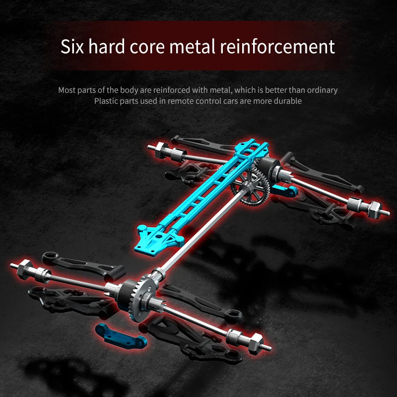 16101 Pro 1:16 75KM/H 4WD RC Car With LED Light 2.4G Remote Control Cars High Speed Drift Monster Truck for Children Gift