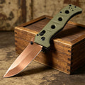 Small Folding Pocket Knife D2 Steel Blade G10 Handle for Outdoor Camping Hunting Survival Tool Everyday Carry Gift for Men