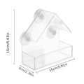 Transparent Bird Feeder Birds House for Outdoor Window Bird Feeder with Strong Suction Cups for Wild Birds,