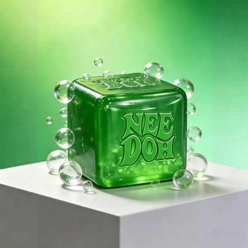 Trending Nee Doh Cube Squish Toy, Soft Sprite Squeeze Stress Relief Fidget Toy, Sensory NeeDoh for Kids & Adults