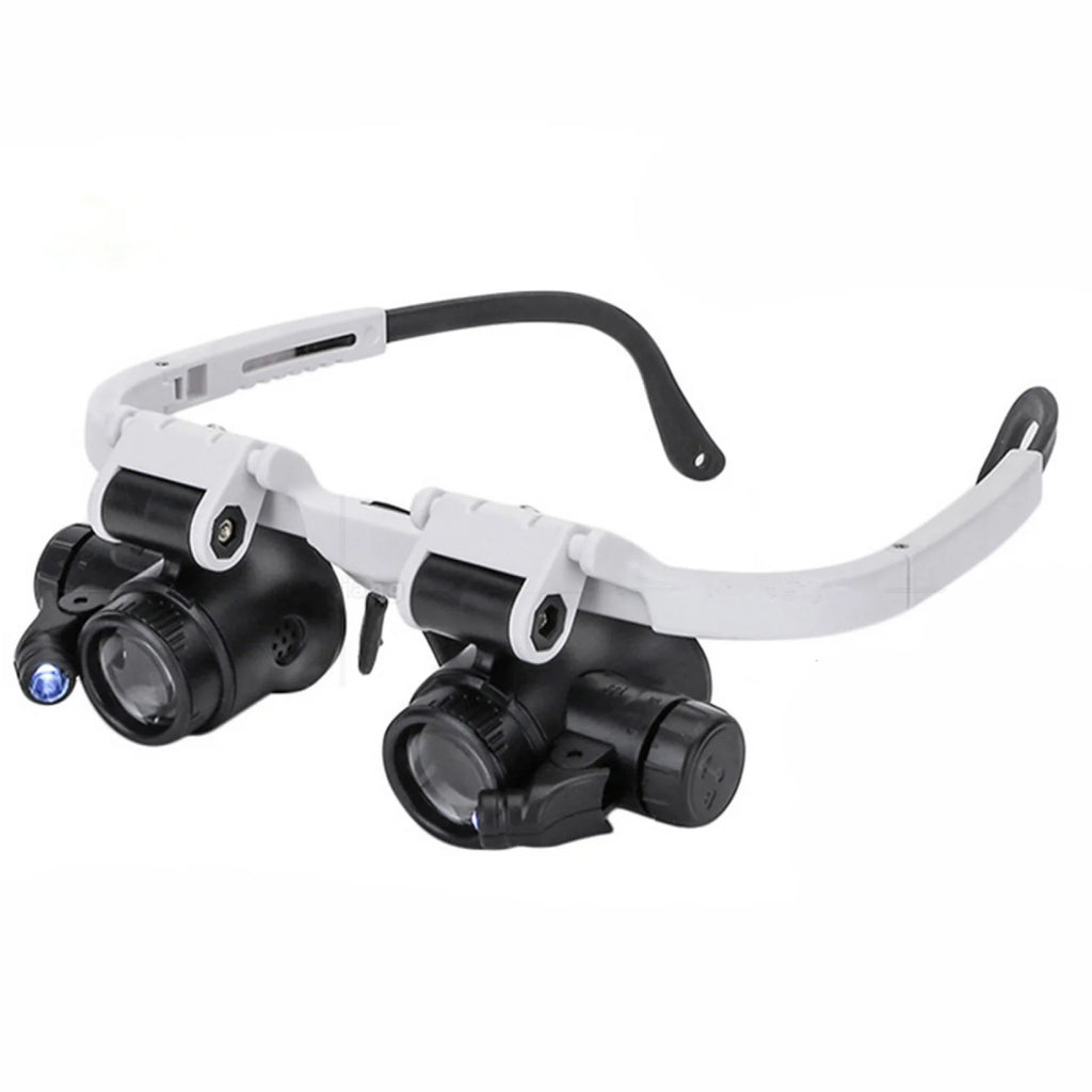 8X 15X 23X Adjustable Dual Polished Crystal Acrylic Lens Jewelry Watch Repair Magnifier Glass Head Eye Loupe Measurement Tools