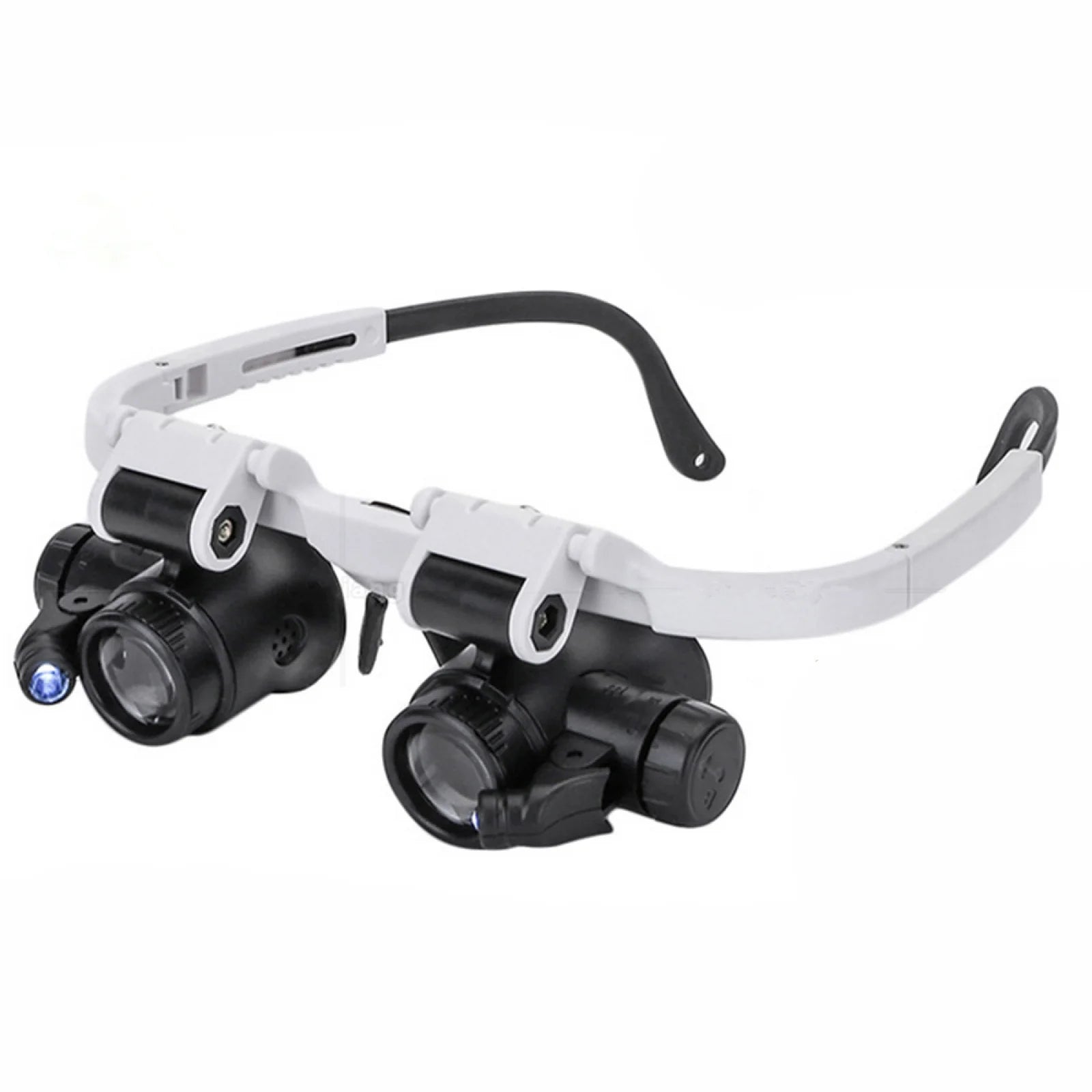 8X 15X 23X Adjustable Dual Polished Crystal Acrylic Lens Jewelry Watch Repair Magnifier Glass Head Eye Loupe Measurement Tools