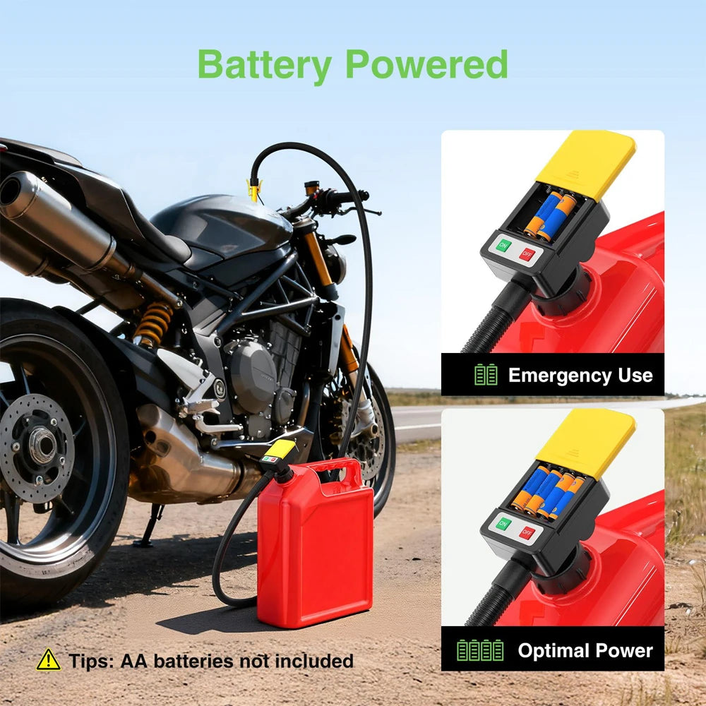 Electric Suction Fuel Pump Auto-stop Sensor Leak Protection 51"Hose Gasoline Diesel Electric Fuel Transfer Oil Pump