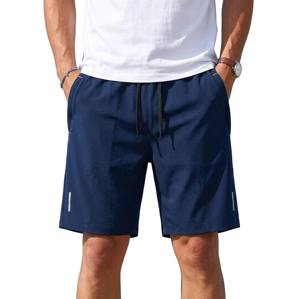 Beach Mens Quick Dry Short Pants Summer Athletic Trousers Pocket Gym Man Casual Zipper Hiking Shorts Man Plus Size Baggy Pants