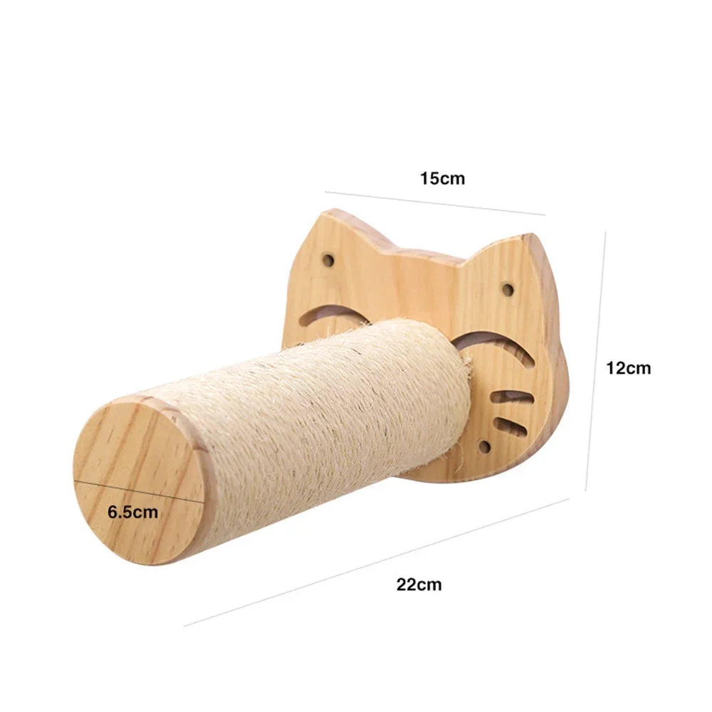 1 Piece Wall Mounted Cat Hammock Cat Jumping Platform for Rest with Scratching Post for Climbing and Grinding Claws Cat Supplies