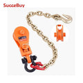 2T Snatch Block Pulley System with G80 Chain & Swivel Shackle 3"Sheave for 3/8" Rope Towing Recovery on Truck Rollback