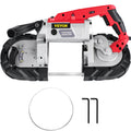 Portable BandSaw 5Inch Cutting Capacity Cordless Variable Speed 10Amp Motor Deep Cut Bandsaw for Metal Wood Pipes Rebar