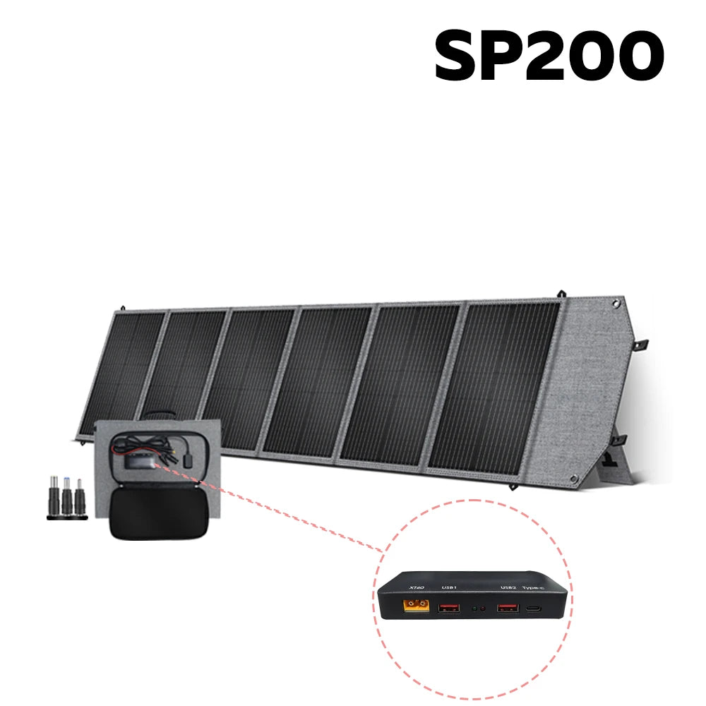 400W 200W 100W Portable Solar Panel, Foldable Solar Power System for Solar Generator, Camping, RV Travel, 23% High Effic
