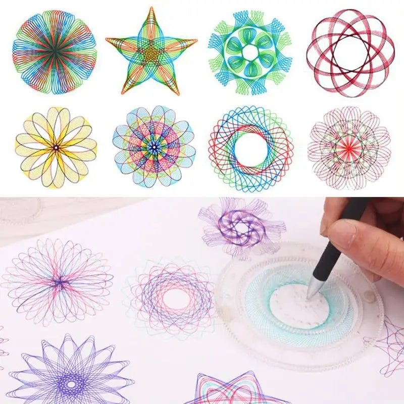 10-33pcs Spirograph Art and Craft Kit – Rainbow Magic Scratch Paper Set for Kids Educational Drawing Toys