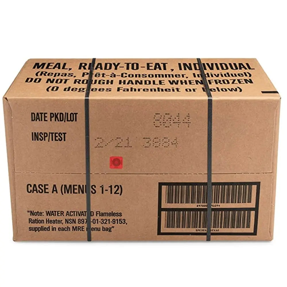 24-Count Military-Grade MRE Meal Kits, 2021 A+B Case Variety, Menus 1-24