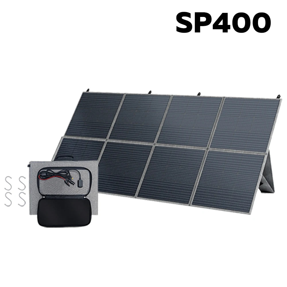 400W 200W 100W Portable Solar Panel, Foldable Solar Power System for Solar Generator, Camping, RV Travel, 23% High Effic