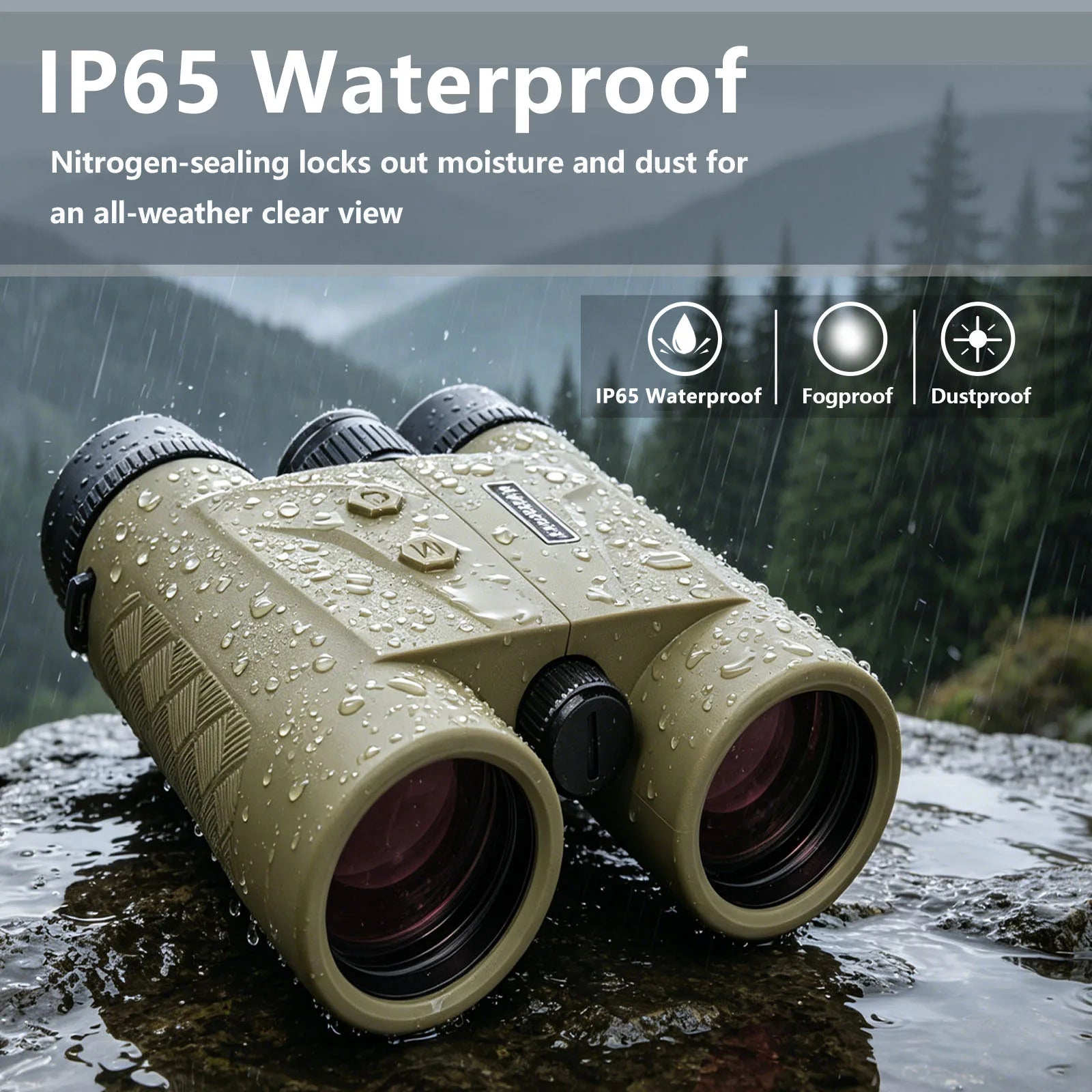 BOSHIWEI 10x42 Laser Rangefinder Binoculars Multicoated Lens HD Telescope for Outdoor Camping and Long Distance Measuring