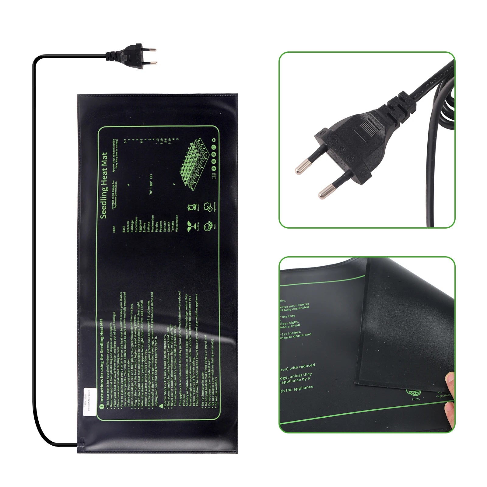 20W Seedling Heat Mat Plant Seed Germination  Starter Pad Greenhouse Seedling Heating Mat Waterproof