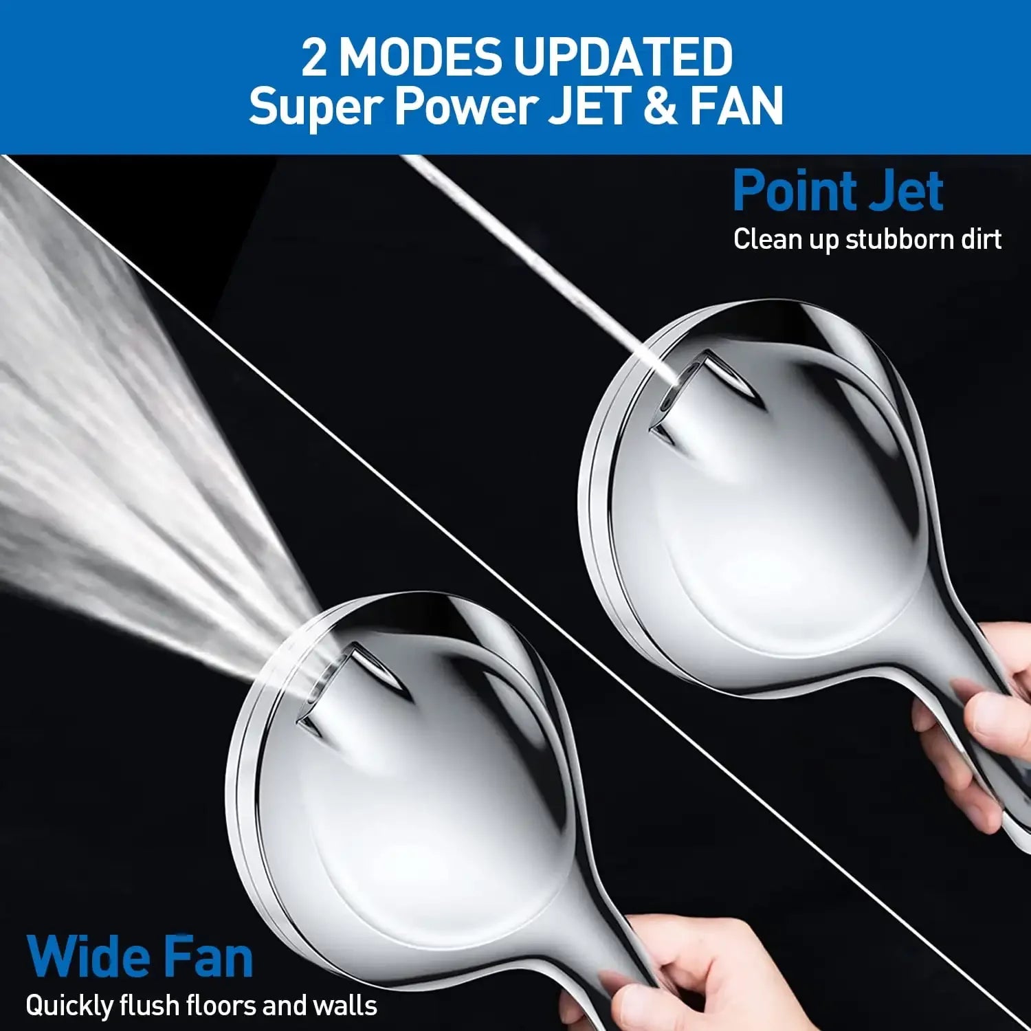 Shower Head with Handheld, High Pressure 10 Modes with 59" Stainless Steel Hose Adjustable Holder