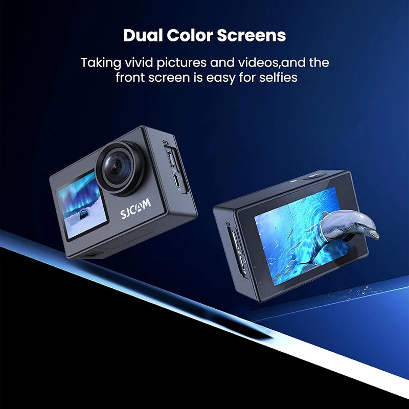 SJCAM SJ4000 Dual Screen 4K Action Camera Wireless Wifi H.264  Sports Pro Cam Motorcycle Bicycle Connect to Android APP