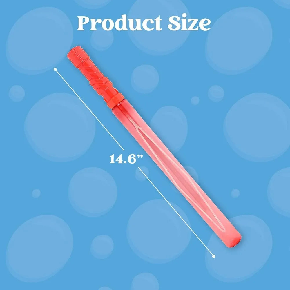 24 Pack 14.6'' Big Bubble Wands Bulk (2 Dozen) for Summer Toy Outdoor Activity Use Easter Bubbles Party Favors Supplies