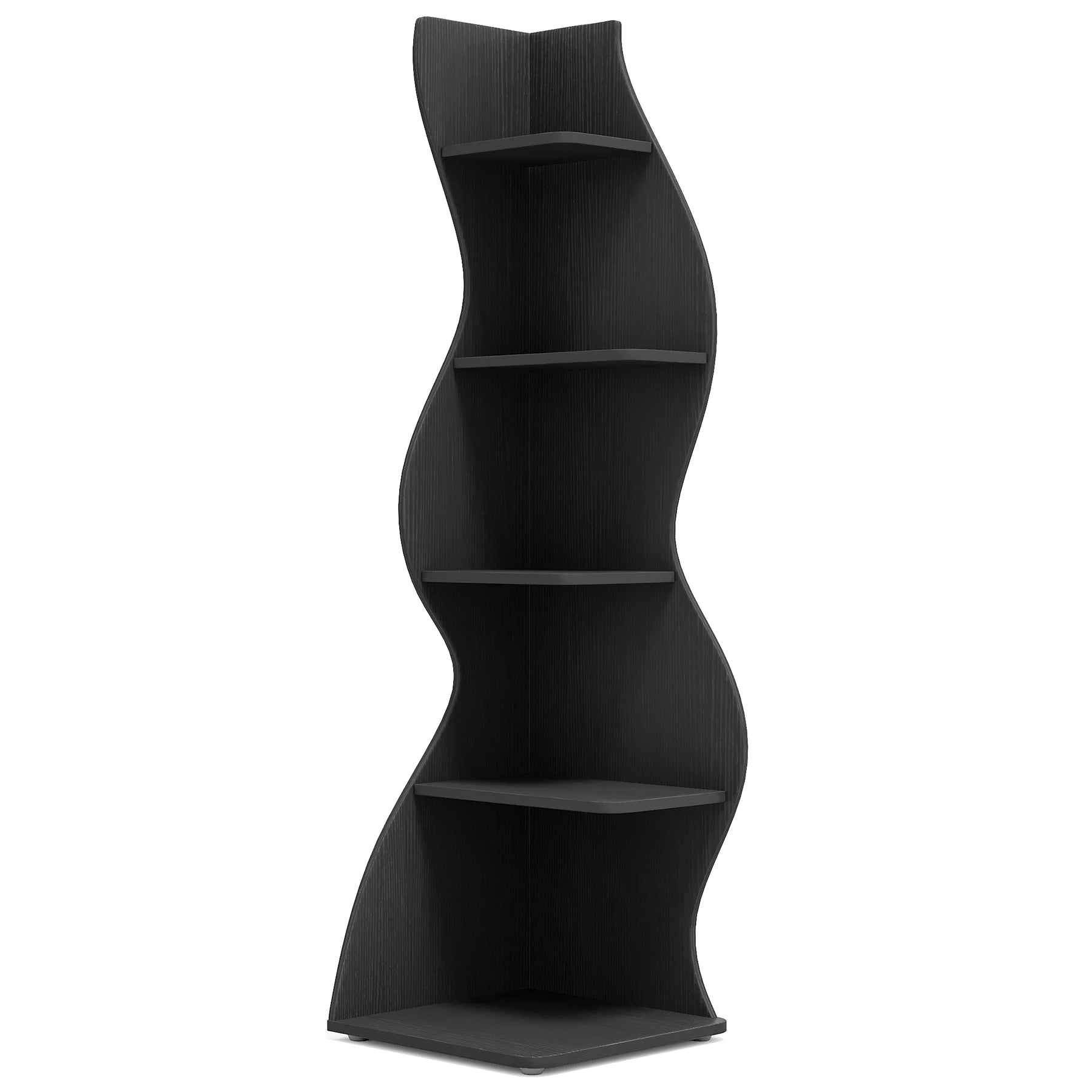 Corner Shelf, Modern 5-Tier Wall Corner Bookshelf, Stylish Corner Small Bookcase Storage Rack Plant Stand