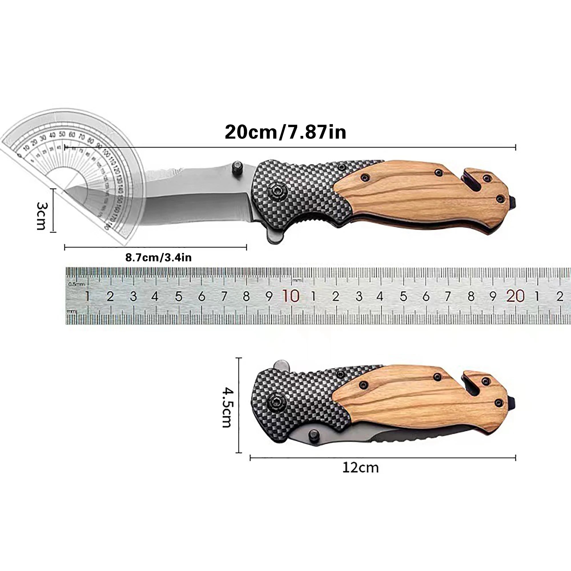 Multifunctional All Steel Portable Folding Knife Outdoor Tactical Camping Survival Hunting  Knife