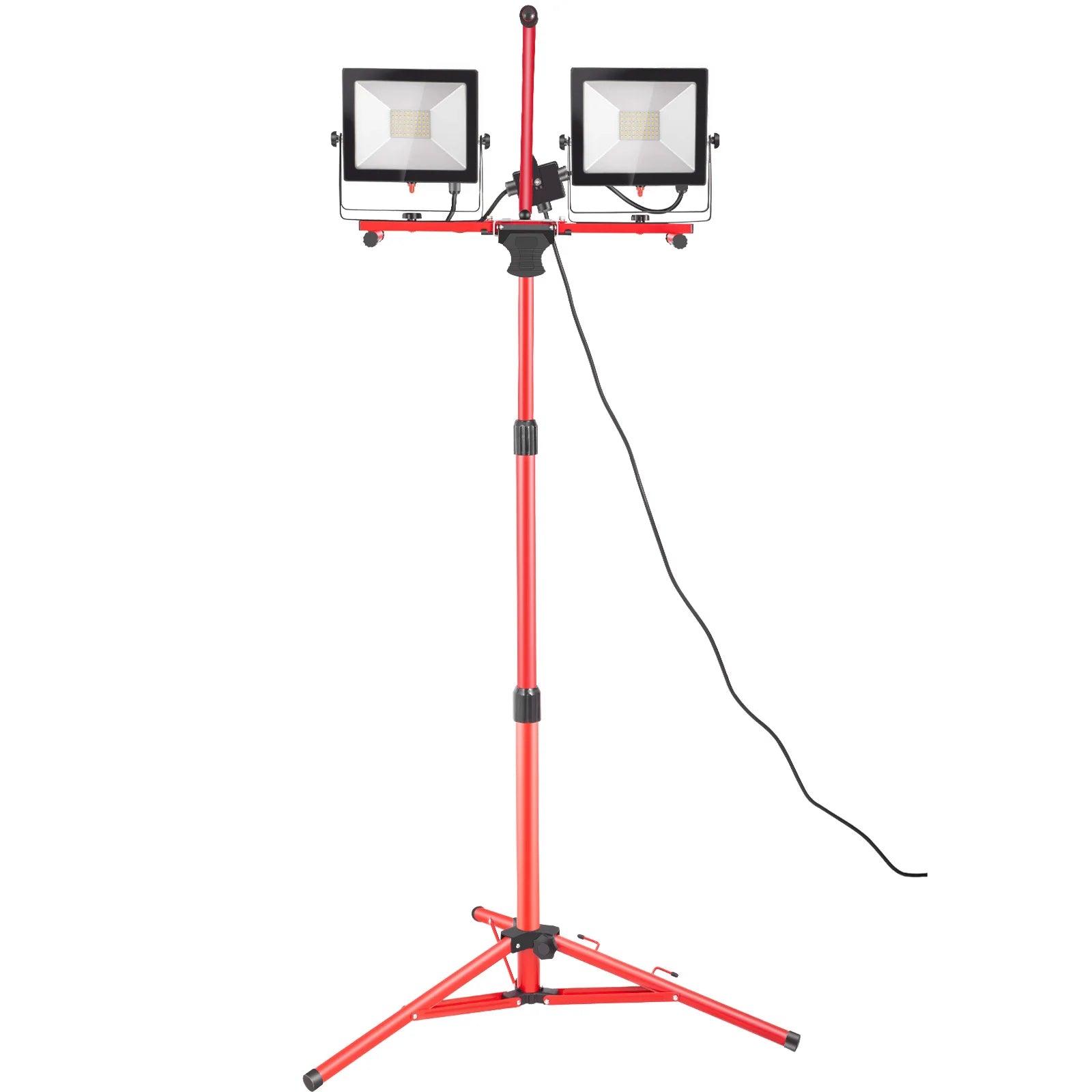 SucceBuy LED Work Light with Stand 5000/10000Lumen Dual head LED Tripod Work Light w/27.6"-68.1"Adjustable&Foldable Tripod Stand