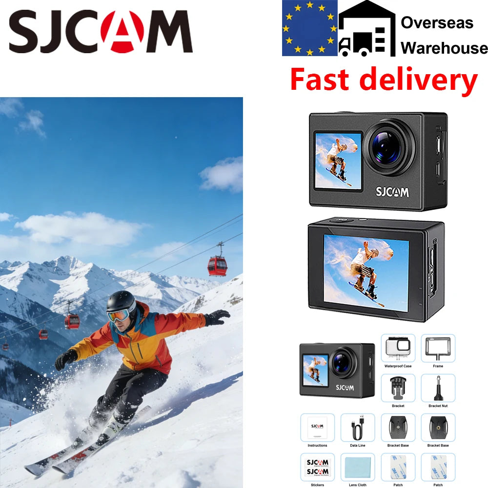 SJCAM SJ4000 Dual Screen 4K Action Camera Wireless Wifi H.264  Sports Pro Cam Motorcycle Bicycle Connect to Android APP