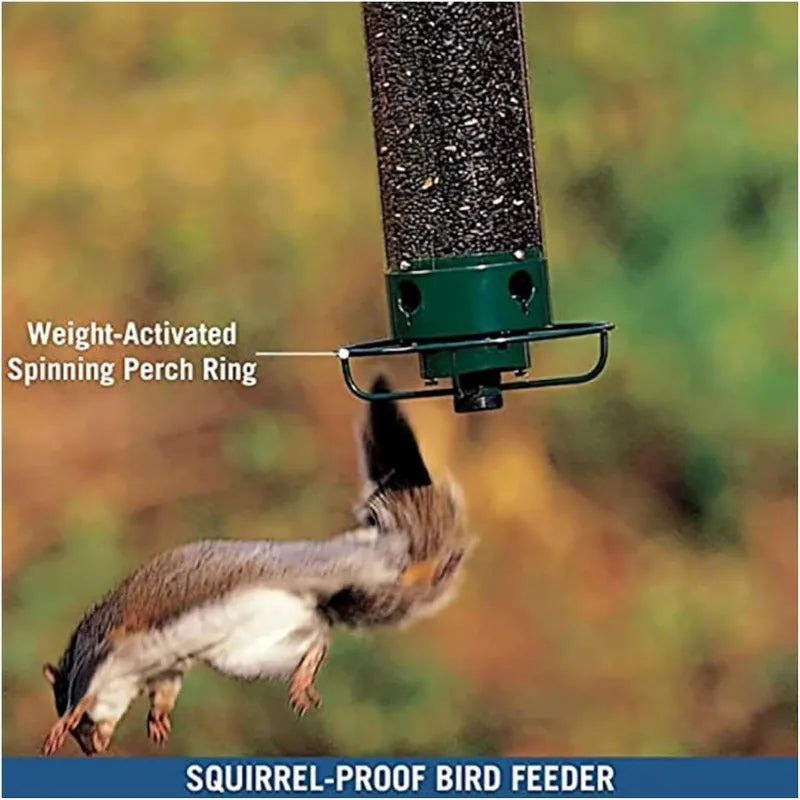 Hanging Wild Bird Feeder Weight Activated Rotating Squirrel Proof Outdoor Garden Yard Tree Mounted Automatic Bird Feeding