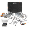 Mechanics Tool Set and Socket Set Deep and Standard Sockets 145/205 Pcs SAE and Metric Mechanic Tool Kit with Bits