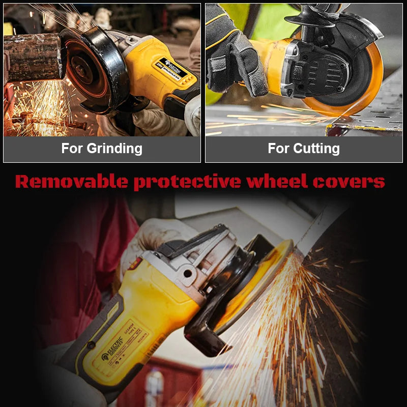 125mm Brushless Angle Grinder Cordless Metal Polishing Machine Cutting Woodworking Power Tool For Makita 21V Battery Pin