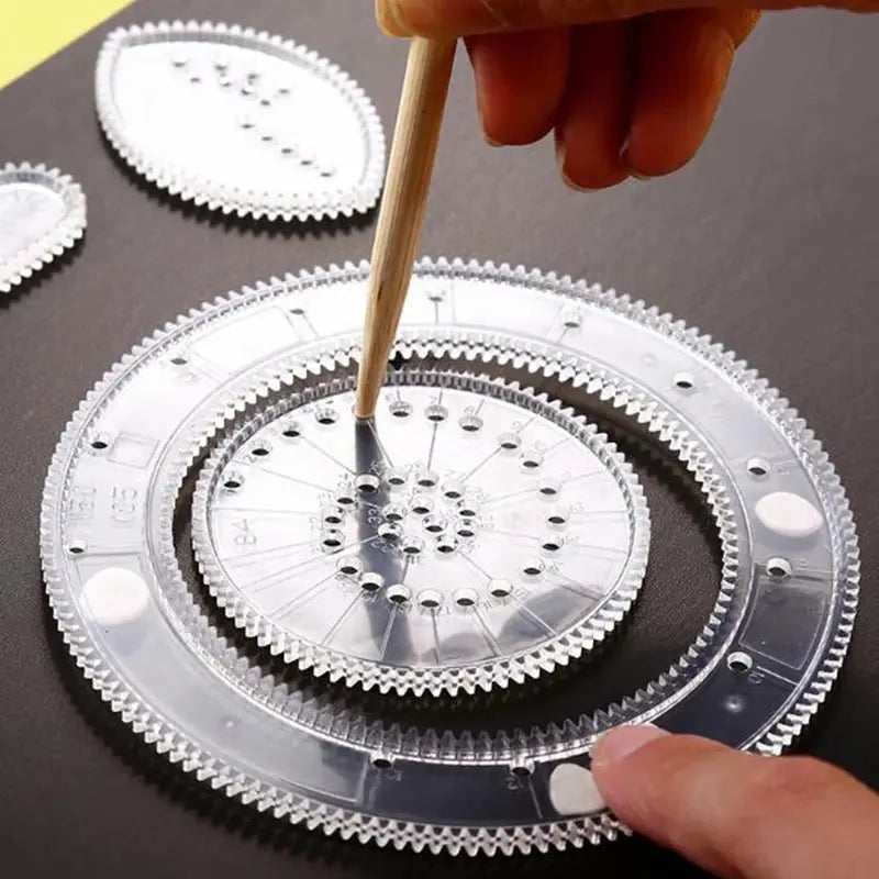 10-33pcs Spirograph Art and Craft Kit – Rainbow Magic Scratch Paper Set for Kids Educational Drawing Toys