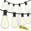 150FT LED Outdoor String Lights Waterproof Patio Lights Shatterproof ST38 Replaceable Bulbs Dimmable Outside Hanging Lights