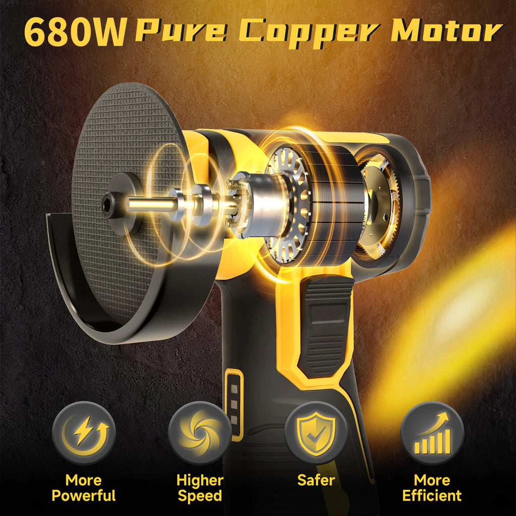 19800 RPM Mini Wireless Angle Grinder, Electric Grinding And Polishing Tool, Includes 1/2 Battery Lithium Electric Grinder, Suitable For Metal, Wood, Stone And Concrete, Precision Polishing Machine, A Perfect Gift Choice For