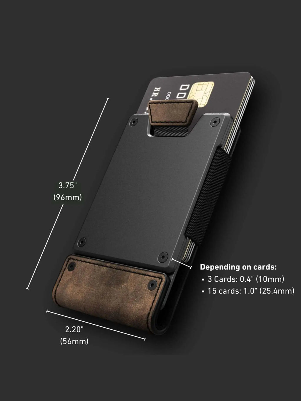 Luxury Leather Wallet Men Wallet RFID Blocking Card Holder with Opening and closing pull-out type Wallet for Men Metal Wallet