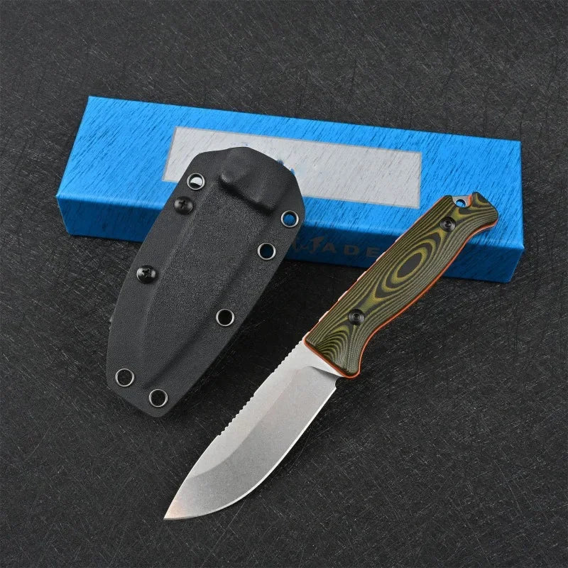 BM 15002 Portable Fixed Knife S90V Blade G10 Handle Outdoor Knife Camping Durable Portable EDC Multitool EDC Knife