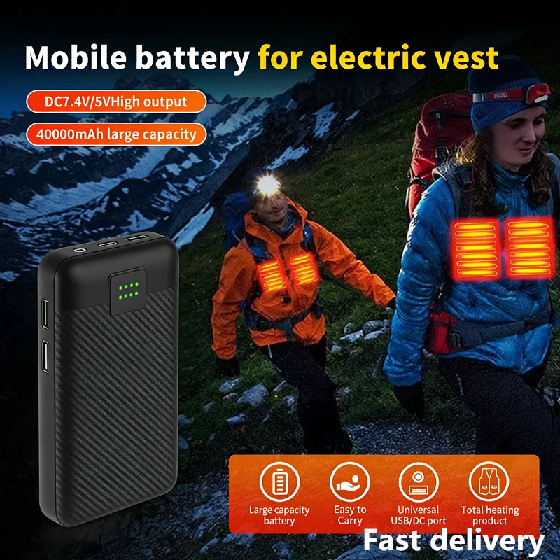 50000mAh Powerbank for Heating Vest Jacket Heated
