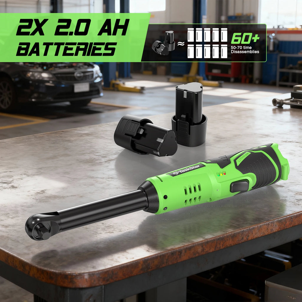 6.3-inch Extended Ratchet Wrench 3/8" Driver Cordless Electric Wrench Car Dismantling Power Tool For DIY Car Mechanic