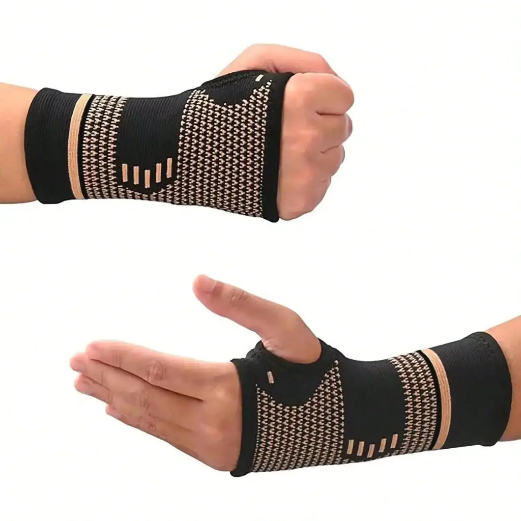 Sports Wrist Compression Sleeve, 2 Counts Breathable Wristband For Men & Women, Sports Accessories For Home Gym Workout, Wrist Wraps, Breathable Brace