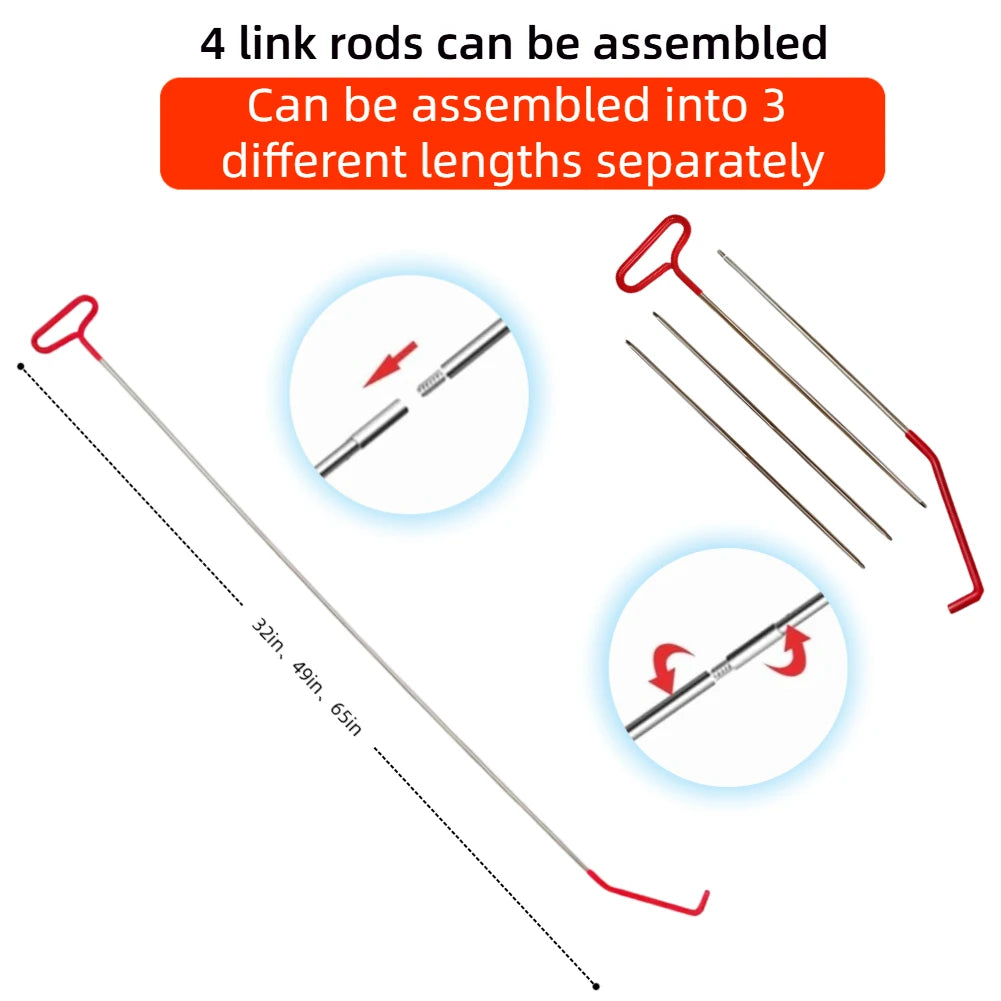 Emergency Repair Tool For Car Doors, Emergency Unlocking Tool Kit, J-Hook Long-Distance Kit, Air Wedge Airbag Pump