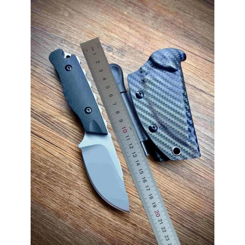 High-hardness BM 15017 Fixed Blade Knife Outdoor Camping and Hiking EDC Practical Cutting Knife with A Sheath Gift for Men